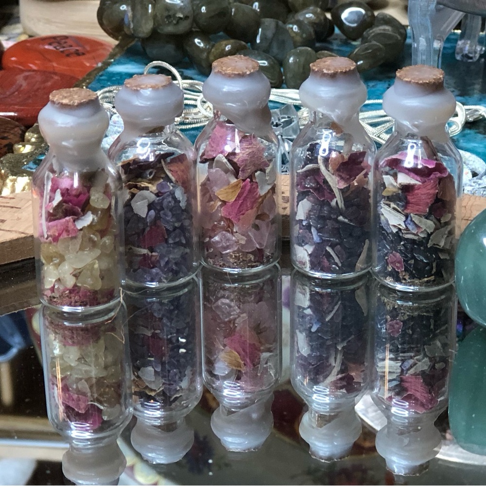 🎃Handmade Manifesting Healing Reiki Travel Purse/Glove Compartment Bottles